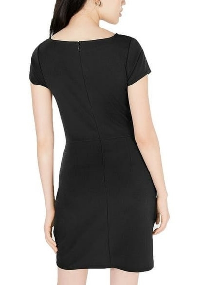 PLANET GOLD Womens Black Short Sleeve Jewel Neck - Picture 3 of 3